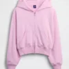 Sweat à capuche zippé en molleton Vintagesoft
