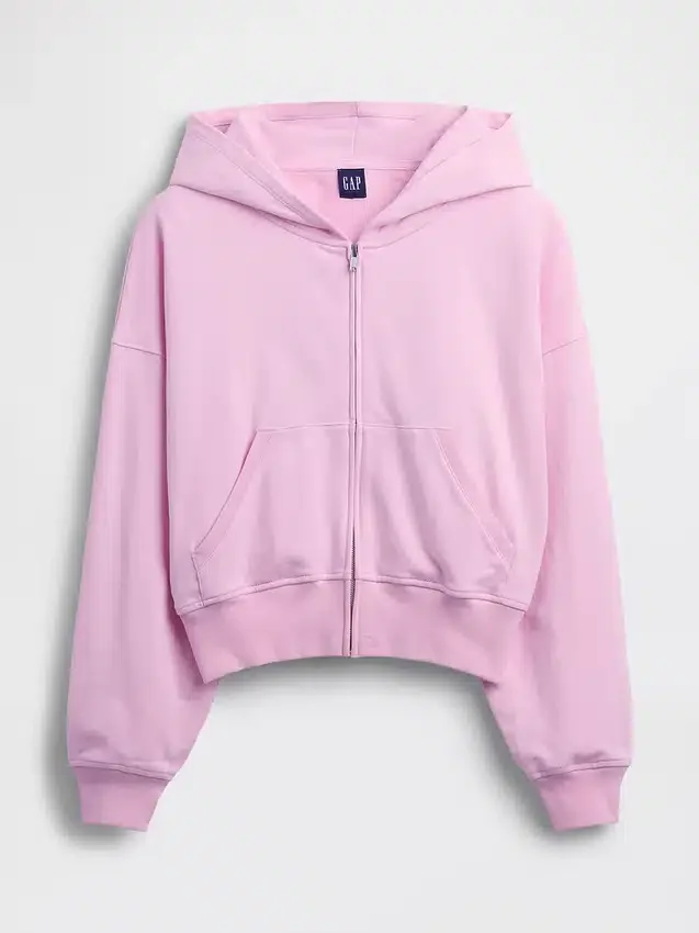 Sweat à capuche zippé en molleton Vintagesoft