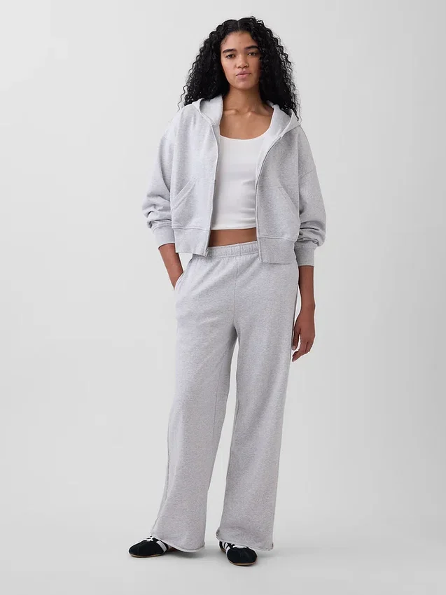 Sweat à capuche zippé en molleton Vintagesoft