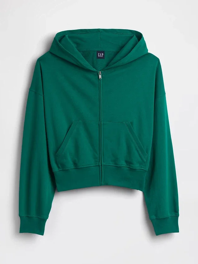Sweat à capuche zippé en molleton Vintagesoft