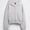 Sweat à capuche zippé en molleton Vintagesoft