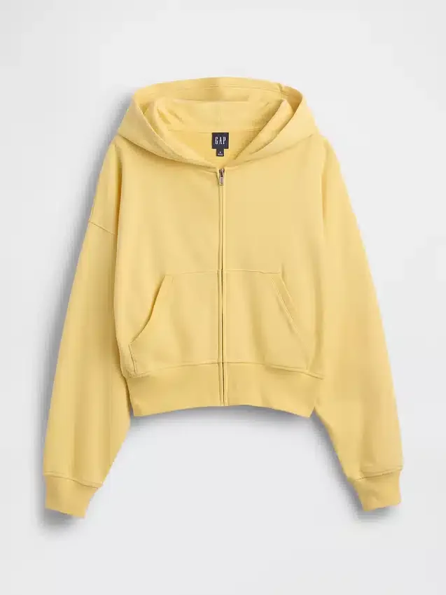 Sweat à capuche zippé en molleton Vintagesoft