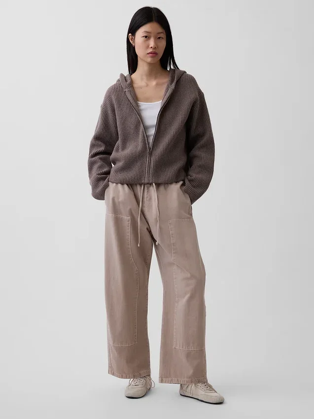 Sweat à capuche zippé oversize en maille « Shaker » CashSoft
