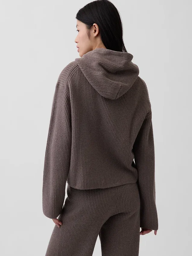 Sweat à capuche zippé oversize en maille « Shaker » CashSoft