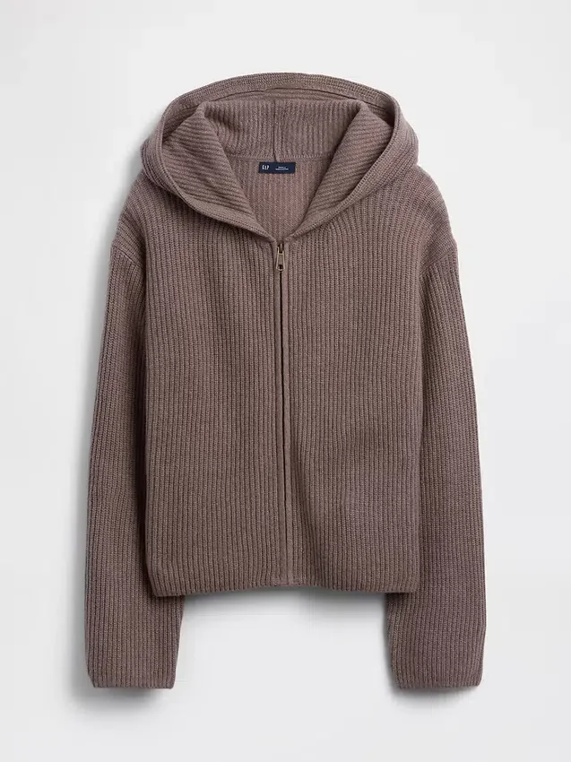 Sweat à capuche zippé oversize en maille « Shaker » CashSoft
