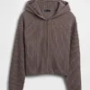 Sweat à capuche zippé oversize en maille « Shaker » CashSoft