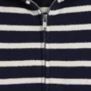 Sweat à capuche zippé oversize en tissu éponge à rayures