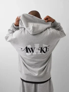 Sweat à capuche zippé oversize épais GAP × Awake Ny avec logo