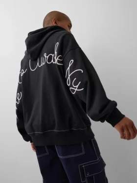 Sweat à capuche zippé oversize épais GAP × Awake Ny avec logo