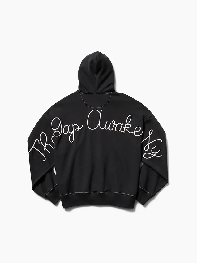 Sweat à capuche zippé oversize épais GAP × Awake Ny avec logo