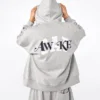 Sweat à capuche zippé oversize épais GAP × Awake Ny avec logo