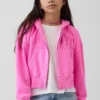 Sweat à capuche zippé oversize pour enfant avec logo Vintagesoft