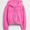 Sweat à capuche zippé oversize pour enfant avec logo Vintagesoft