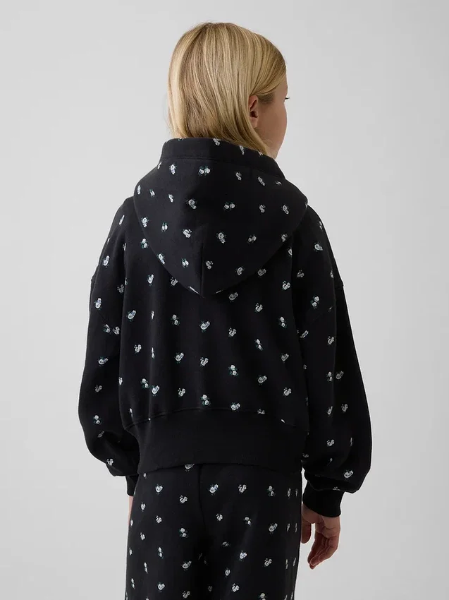 Sweat à capuche zippé oversize pour enfant avec logo Vintagesoft