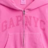 Sweat à capuche zippé oversize pour enfant avec logo Vintagesoft