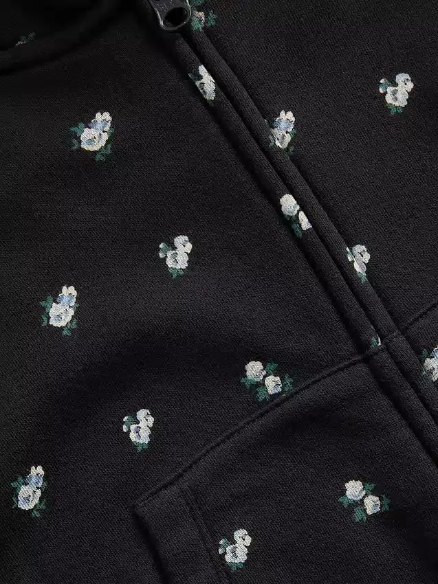 Sweat à capuche zippé oversize pour enfant avec logo Vintagesoft