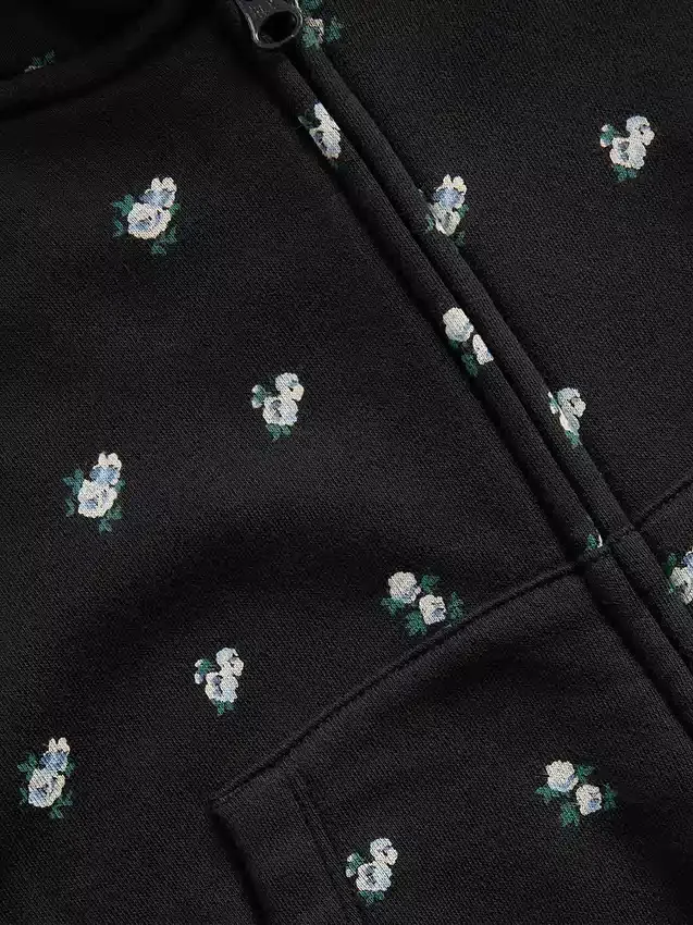 Sweat à capuche zippé oversize pour enfant avec logo Vintagesoft