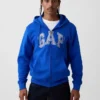 Sweat à capuche zippé pour adulte Vintagesoft Arch Logo