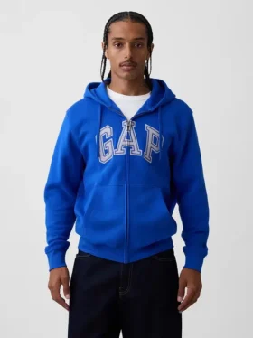Sweat à capuche zippé pour adulte Vintagesoft Arch Logo