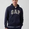 Sweat à capuche zippé pour adulte Vintagesoft Arch Logo