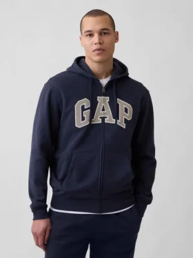 Sweat à capuche zippé pour adulte Vintagesoft Arch Logo