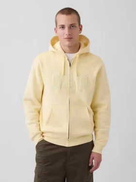 Sweat à capuche zippé pour adulte Vintagesoft Arch Logo