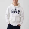 Sweat à capuche zippé pour adulte Vintagesoft Arch Logo