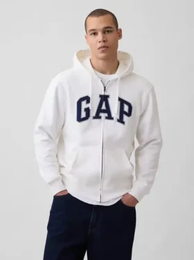 Sweat à capuche zippé pour adulte Vintagesoft Arch Logo