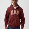 Sweat à capuche zippé pour adulte Vintagesoft Arch Logo