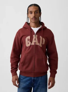 Sweat à capuche zippé pour adulte Vintagesoft Arch Logo