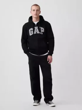 Sweat à capuche zippé pour adulte Vintagesoft Arch Logo