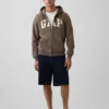 Sweat à capuche zippé pour adulte Vintagesoft Arch Logo