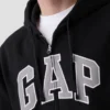 Sweat à capuche zippé pour adulte Vintagesoft Arch Logo