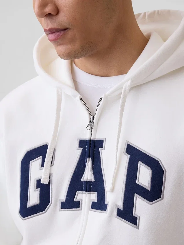 Sweat à capuche zippé pour adulte Vintagesoft Arch Logo
