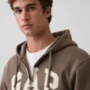 Sweat à capuche zippé pour adulte Vintagesoft Arch Logo