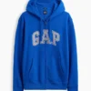 Sweat à capuche zippé pour adulte Vintagesoft Arch Logo