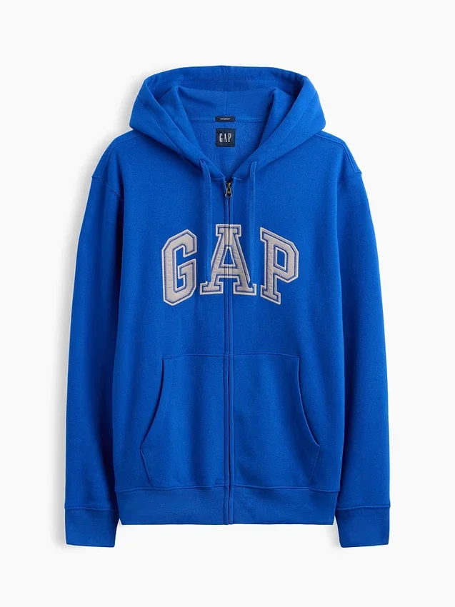 Sweat à capuche zippé pour adulte Vintagesoft Arch Logo