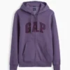 Sweat à capuche zippé pour adulte Vintagesoft Arch Logo