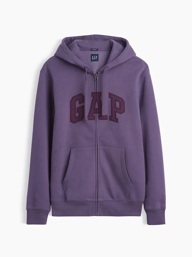 Sweat à capuche zippé pour adulte Vintagesoft Arch Logo