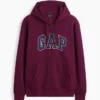 Sweat à capuche zippé pour adulte Vintagesoft Arch Logo