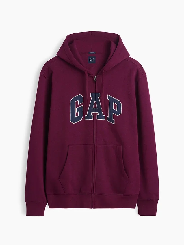 Sweat à capuche zippé pour adulte Vintagesoft Arch Logo