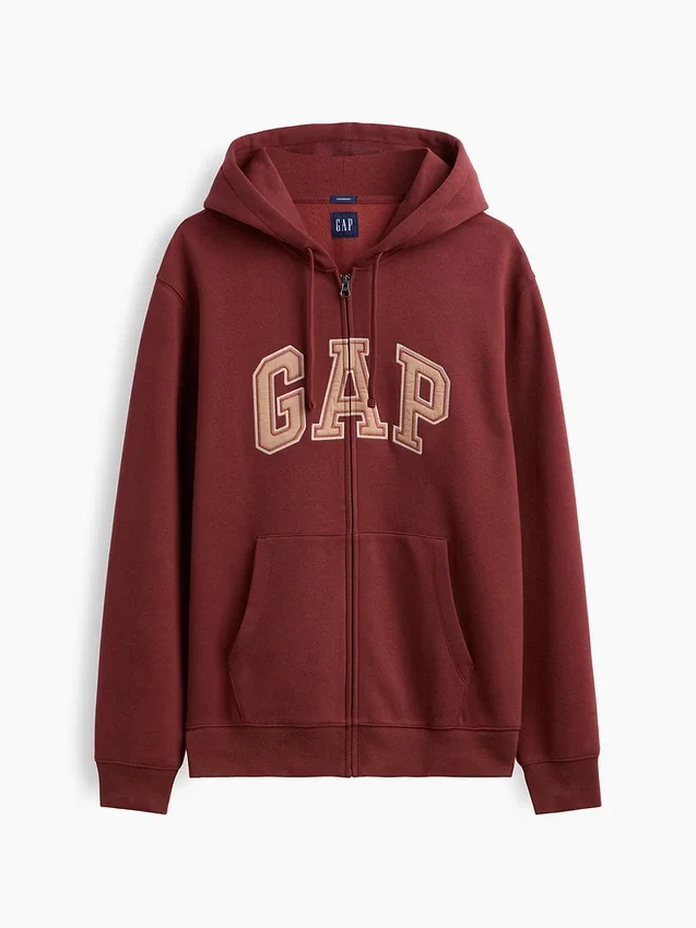 Sweat à capuche zippé pour adulte Vintagesoft Arch Logo