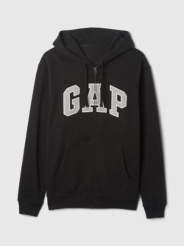 Sweat à capuche zippé pour adulte Vintagesoft Arch Logo