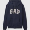 Sweat à capuche zippé pour adulte Vintagesoft Arch Logo