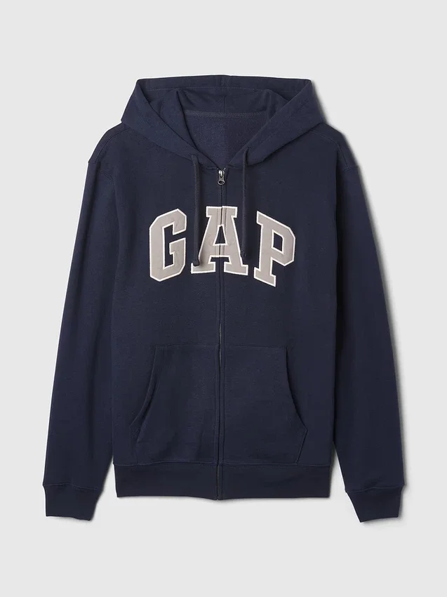 Sweat à capuche zippé pour adulte Vintagesoft Arch Logo