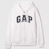 Sweat à capuche zippé pour adulte Vintagesoft Arch Logo