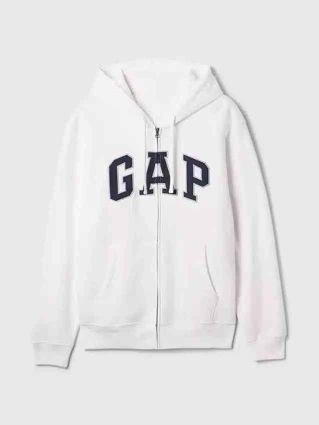 Sweat à capuche zippé pour adulte Vintagesoft Arch Logo