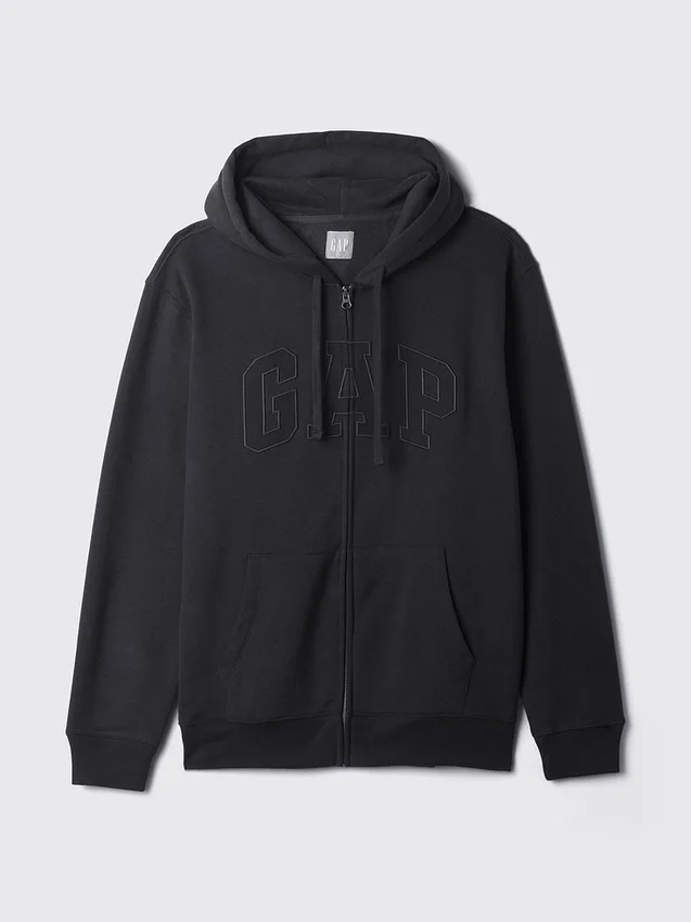 Sweat à capuche zippé pour adulte Vintagesoft Arch Logo
