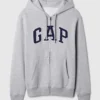 Sweat à capuche zippé pour adulte Vintagesoft Arch Logo