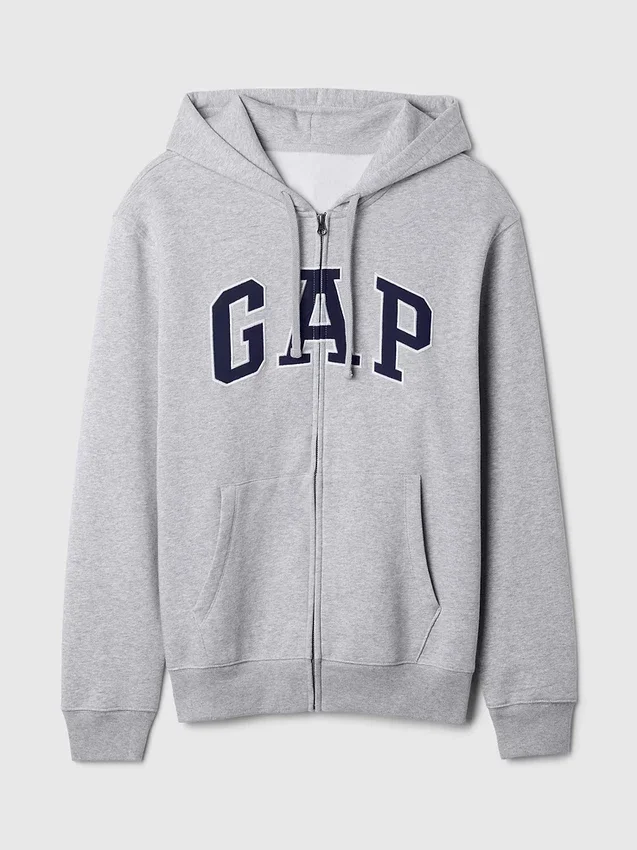 Sweat à capuche zippé pour adulte Vintagesoft Arch Logo